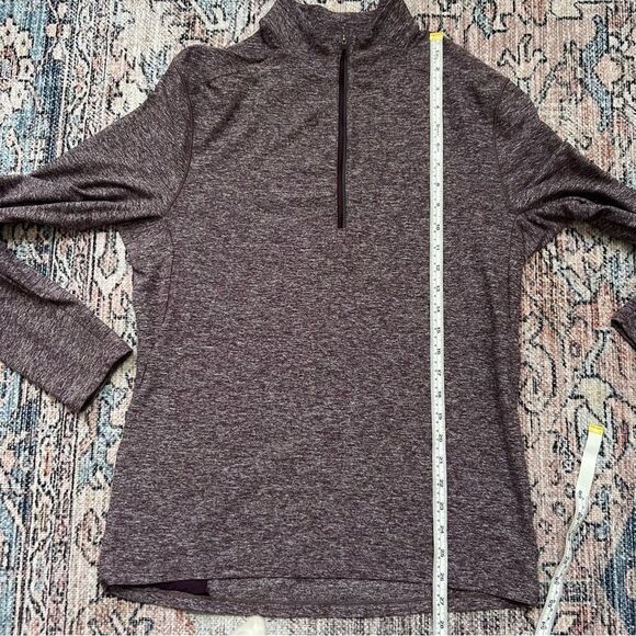 Lululemon Surge Warm 1/2 Zip Pullover Men’s Size Medium Heathered Black Cherry - Picture 12 of 14
